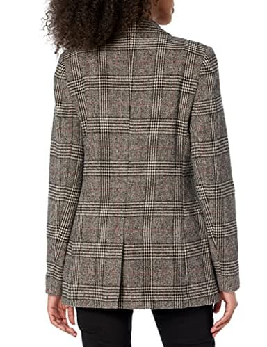 The Drop Women's Blake Long Blazer, Plaid, Medium - Image 2