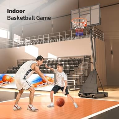 Yohood Basketball Hoop Outdoor Portable, 10ft Quickly Adjustable Basketball Goal System with 44 Inch PC Backboard & Wheels for Court/Backyard/Driveway - Image 7