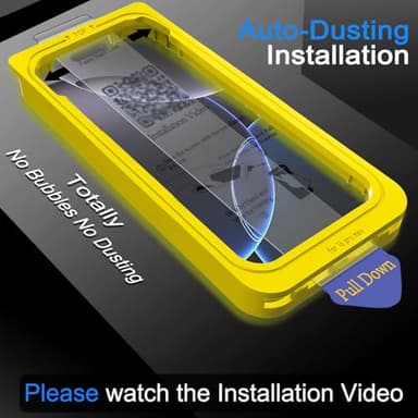 Ferilinso [Auto Dust Install] 3 Pack Screen Protector for iPhone 16 Pro Max [Phone Case fit], 3 Tempered Glass Camera Lens Protector Accessories for Apple - Image 5