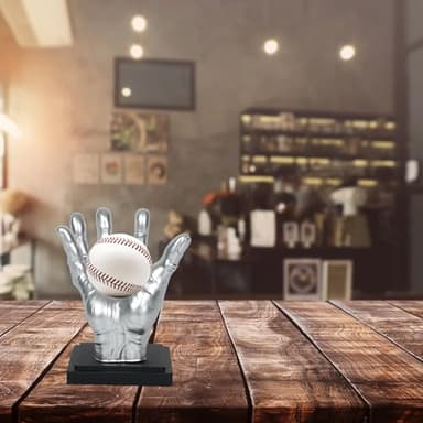 Baseball Holder Creative Hand-Shape Design, Baseball Display Stand with ABS Tee & Base, Baseball Display Case for Official Size Baseball or Memorabilia Displays Ornament - Image 7