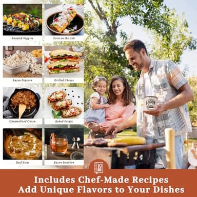 Bacon Grease Container with Strainer - With Food-Grade Silicone Spatula, 24oz Enamel Rustic Farmhouse Fat Container, Keeper, Recipes, Dishwasher Safe - Image 6