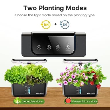 Ahopegarden Indoor Garden Hydroponics Growing System: 10 Pods Plant Germination Kit Herb Vegetable Growth Lamp Countertop with LED Grow Light - Hydrophonic Planter Grower Harvest Lettuce - Image 5