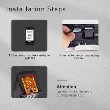 YATUNINK 245XL Ink Cartridge Compatible for Canon 245XL Black Ink PG-243 PG-245 XL PG243 PG245 Works with MX490 MX492 TR4520 TR4522 MG2500 MG2522 TS3100 TR4500 Printer PG243XL PG245XL (1Black) - Image 5