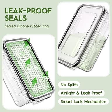 KEMETHY 36-Piece Food Storage Containers with Lids(18 Container & 18 Lid), Plastic Food Containers for Pantry & Kitchen Storage and Organization, BPA-Free, Leak Proof, Reusable with Labels & Pen - Image 3