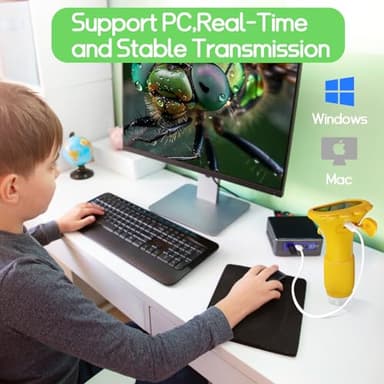 WINWEND Kids Microscope Pocket Microscope -1000X Portable Microscope for Kid | Photo and Video Mini Microscopes | 2'' Digital Little Scientist Microscopes for 3-10 Age Years Old Boys Girls Toys Gifts - Image 7