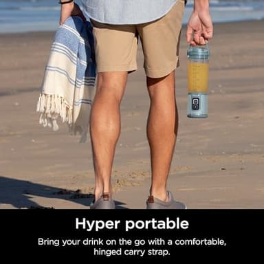 Ninja Blast Portable Blender & Accessories, Cordless, 18oz. Vessel, Personal Blender for Shakes & Smoothies, Leakproof Lid & Sip Spout, USB-C Cord, Dishwasher Safe Parts, BPA Free, Soft Sage, CL155ASG - Image 8