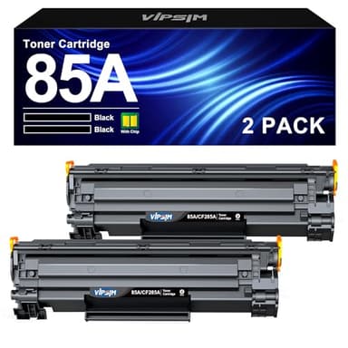 VIPSIM 85A CE285A Toner Cartridge - Compatible Replacement for HP 85A Black Toner Cartridge for Laserjet P1102W P1102 P1109W M1217nfw M1212 M1212nf M1217 Printer (Black, 2-Pack) - Image 1
