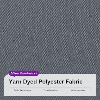 PURPLE LEAF 11 Feet Patio Umbrella Outdoor Cantilever Round Umbrella Aluminum Offset Umbrella with 360-degree Rotation for Garden Deck Pool Patio, Grey - Image 7