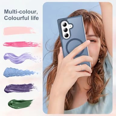 ORETECH Magnetic for Samsung Galaxy Z Fold 7 Case, Translucent Back Non-Slip Hard PC Shockproof Bumper Protective Phone Case Cover for Samsung Z Fold 7 - Navy Blue - Image 7