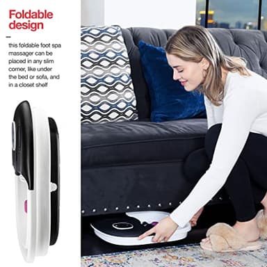 Medical king Foot Spa with Heat and Massage and Jets Includes A Remote Control A Pumice Stone Collapsible Massager with Bubbles and Vibration - Image 6