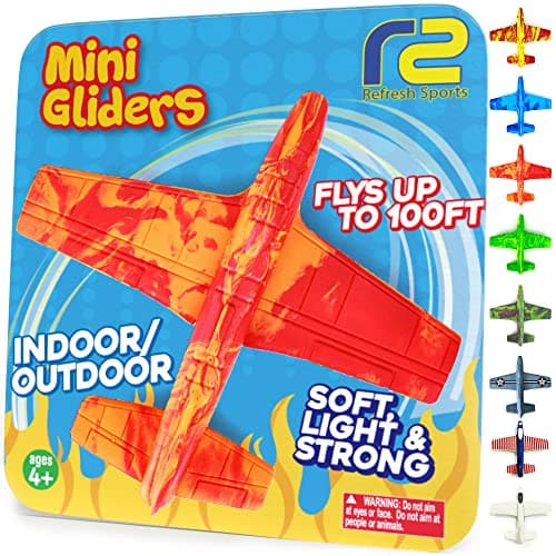 Airplane Toy Foam Glider Plane for Kids - Best Outdoor Toys for Boys & Girls - Kids Stocking Stuffers for Boys & Fun Flying Gliders Easy Throwing Air Planes - Great Gifts for Age 4 5 6 7 8 + Year Olds - Image 1
