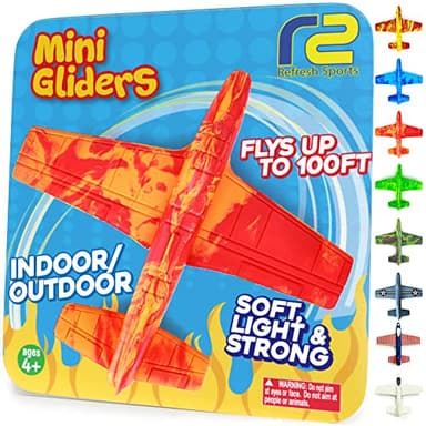 Airplane Toy Foam Glider Plane for Kids - Best Outdoor Toys for Boys & Girls - Kids Stocking Stuffers for Boys & Fun Flying Gliders Easy Throwing Air Planes - Great Gifts for Age 4 5 6 7 8 + Year Olds - Image 1