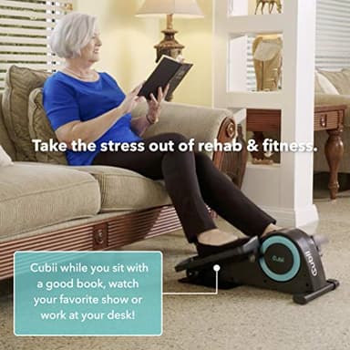 Cubii JR1, Under Desk Elliptical, Bike Pedal Exerciser, Seated Elliptical, Work from Home Fitness, Mini Elliptical Machines for Home Use, Exerciser for Seniors, Desk Exercise, Aqua… - Image 6