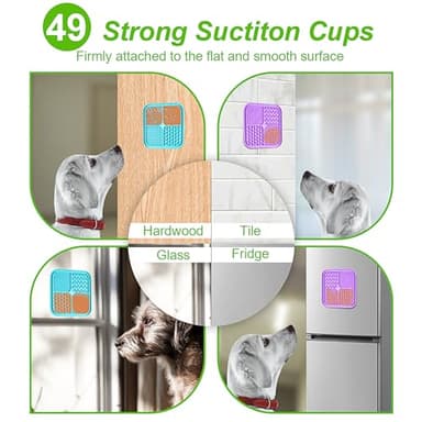 LUKITO 3PCS Lick Mat for Dogs and Cats, Licking Mat with Suction Cups for Anxiety Relief, Cat Peanut Butter Lick Pad for Boredom Reducer, Dog Enrichment Toy, Dog Lick Mat for Bathing Grooming - Image 6