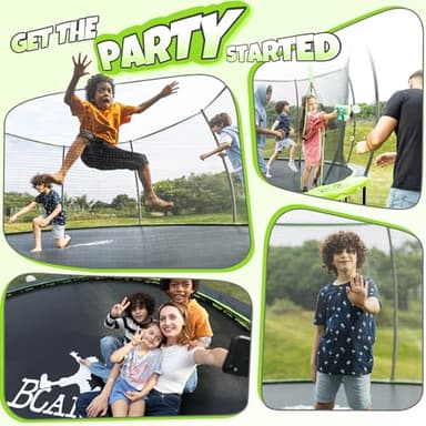 BCAN Trampoline 8FT 10FT 12FT 14FT 15FT 16FT Recreational Trampoline with Enclosure for Kids Adults, ASTM Approved, Outdoor Trampoline with Ladder for Kids - Image 9