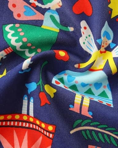 Hongshilian Little Girls Cotton Cartoon Appliques Casual Dress Long Sleeve Jersey Party Shirt Dresses(7T,Princess & Navy) - Image 6