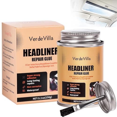 Headliner Repair Glue, Car Headliner Adhesive with Brush, Car Roof Liner Fabric Adhesive, Upholstery Glue for Cars,Headliner Repair Kit, Suitable for Automotive interiors, Fabric, Leather - Image 1
