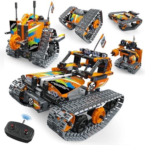 Opmind 5 in 1 STEM Remote Control Building Kit, 392Pcs Blocks Erector Projects Set Toys for Kids Age 8-12, Build a Tank/Robot/AVT DIY Science Educate 6 7 9 10 11 Years Old for Boys & Girls Gift Ideas - Image 1