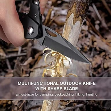 FUNBRO Multitool Carabiner with Pocket Knife, Stocking Stuffers Gifts for Men, EDC Carabiners with Folding Knives, Bottle Opener, Window Breaker and Screwdriver, Survival Gear for Camping Hiking - Image 3