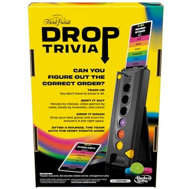 Drop Trivia Game | Electronic Party Game with Voice and Sounds | Ages 13+ | 2 or More Players | 15 Mins. | from Trivial Pursuit | Party Board Games - Image 2