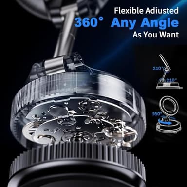 ceepdoogle Upgraded 360° Vacuum Magnetic Phone Holder,Vacuum Suction Magnetic Phone Holder Foldable Cell Holder for Car/Gym/Mirror/Smooth Surface, Compatible with Magsafe iPhone (Black) - Image 3