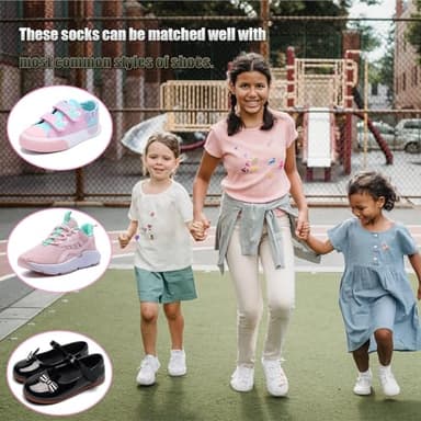 Bemeol Girls Socks 12 Pairs Ankle Socks Girls Low Cut Athletic Sock for Little Big Kids(7-10 Years) - Image 7