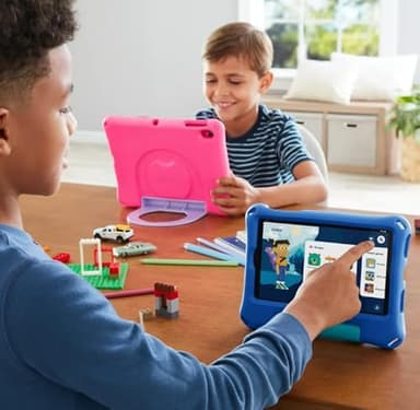 onn. 8" Kids Tablet, 1280 x 800 Resolution, 32GB, (2024 Model), Android 14 (Includes Pink Rubberized Case with Kickstand) (Renewed) - Image 3