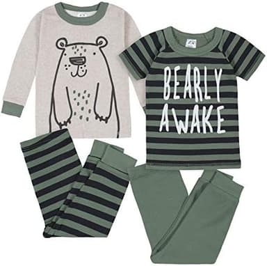Gerber Baby Boys' Toddler Snug Fit 4-Piece Pajama Set - Image 3