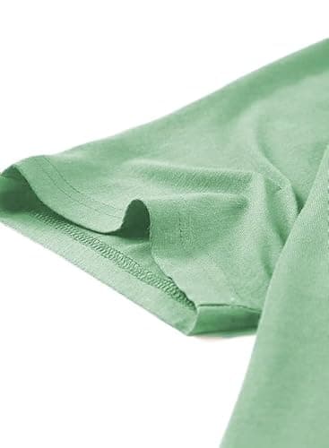 Women's Bikini Cover Up Shirts Trendy Summer Oversized Ladies Blouses With Pockets Plus Size Workout Clothes To Wear With Leggings Light Green L - Image 3