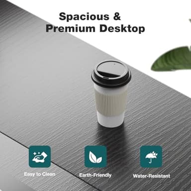 SMUG Computer Desk with Storage Drawers, Small Office Desk Modern Simple Study Writing Table for Home Bedroom, Spacious 40X24 Desktop with 2-Tier Drawer, Black - Image 7