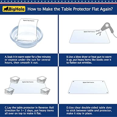 Round Clear Plastic Table Protector Cover Pad Thick Wipeable PVC Vinyl Tablecloth Furniture PVC Protective Desktop Liner Cover Waterproof Dining Tabletop Protection Desk Top Pad 36 Inch Diameter Round - Image 7