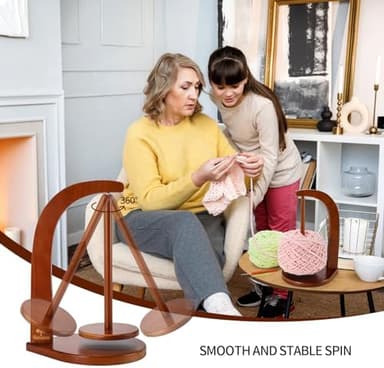 Yarn Holder for Crocheting and Knitting with Upgraded Stronger Magnet, Wooden Yarn Spinner, Magnetic Yarn Ball Holder, Yarn Spindle Dispenser - Image 3