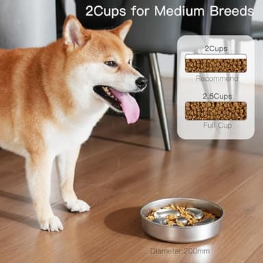 Slow Feeder Dog Bowl, Double Wall Food Grade Stainless Steel, Heavy Duty with Non-Slip Rubber Base, 2Cups Capacity for Medium Dogs to Slow Down Eating - Image 3