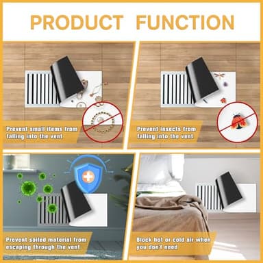FINDMAG 8 Pack Strong Magnetic Vent Covers, 5.5" x 12" Vent Covers for Home HVAC, AC, Floor, Wall, and Ceiling Registers, Perfect for Home and RV Air Management - Image 5