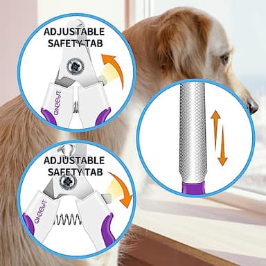 OneCut 4.7" Small Dog & Cat Nail Clipper Stainless Steel Cat Claw Trimmers for Rabbits, Guinea Pigs, Birds, Puppies, Kittens and Small Animals Pet Nail Clipper for Professional and Home Use (Pink) - Image 6