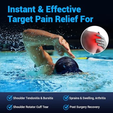 Comfytemp Shoulder Ice Pack Rotator Cuff Cold Therapy Wrap, FSA Eligible, Gel Ice Packs for Injuries Reusable, Instant Cold Compress Shoulder Brace for Pain Relief, Surgery Recovery Item Gift (Large) - Image 7