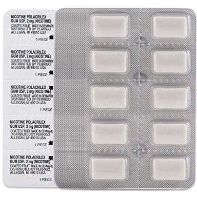 Amazon Basic Care Coated Nicotine Polacrilex Gum, 2 mg (nicotine), Stop Smoking Aid, Fruit Flavor, 160 Count - Image 10