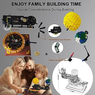 LEAPHZOT Solar System Earth Moon Sun Model,Astronomical Science Educational Building Blocks Sets,Kid's Brain-Inspired Space Toys for 8+ Kids Christmas Birthday Gifts(865 Pieces) - Image 5