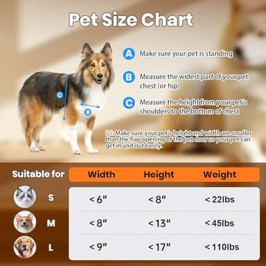 VOSOIR Dog Door for Wall, Large Doggie Door, Heavy Duty Pet Door with All Aluminum, 2 Magnetic Flaps, Wide Telescoping Tunnel, Sliding Lock Panel Doggy Door for Exterior Wall (Pets Up to 110 LB) - Image 6