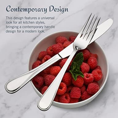 Mikasa Bravo 65-Piece Flatware Set for 12, 18/10 Stainless Steel Silverware with Full Service, Includes Forks, Knives, Spoons, and Serving Utensils - Image 4