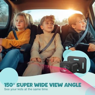 Chuanganzhuo Car Baby Camera with Advanced Night Vision, 3X Zoom, USB Powered, 5'' AHD 1080P IPS Crystal-Clear Car Baby Monitor, Backseat Camera for Kids Infants Rear Facing, S100U, 5inch Black - Image 8