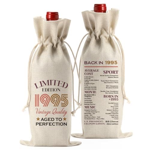 FBCCZEY Funny 30th Birthday Gifts for Her & Him - Wine Bag & Party Supplies, Happy Anniversary Decorations for BFF & Coworker - Image 1