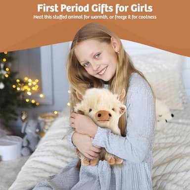 MARYSUN Microwavable Highland Cow Stuffed Animal - Weighted Stuffed Animal Plush, Heating Pad, Cozy Gift for Girls|Women|Kids|Elderly People - Image 6