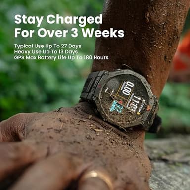 Amazfit T-Rex 3 Rugged Military Smart Watch 48mm, GPS (with Privacy), Offline Maps, Long Battery Life,328 Feet Water-Resistant, 170 Fitness/Sport Modes, AI, Voice Control, for Android or iPhone, Gray - Image 2