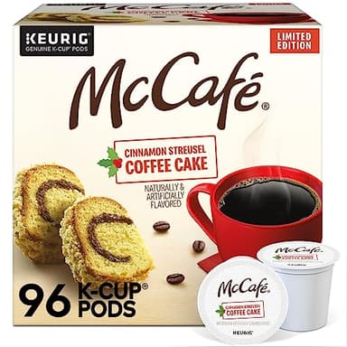McCafe Cinnamon Streusel Coffee Cake Coffee, Keurig Single Serve K-Cup Pods, 96 Count (4 Packs of 24) - Image 1