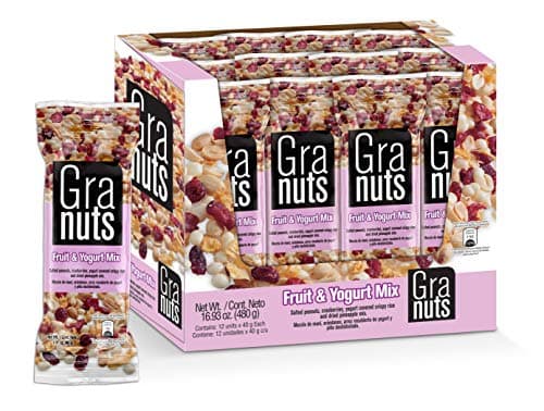 Granuts Fruit & Yogurt Mix | Crispy, Yogurt-Covered Rice | Peanuts, Cranberries, & Pineapple | On-the-Go Snack | Delicious Flavors | 1.41 Oz (12 Inner Packs) - Image 1