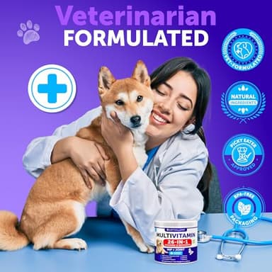 Dog Multivitamin Chewable with Glucosamine 26 in 1 - Dog Vitamins and Supplements - Senior & Puppy Multivitamin for Dogs - Pet Joint Support Health - Immunity, Mobility, Gut Skin - 120 Chews - Image 6