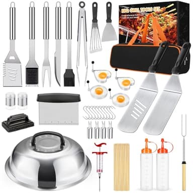 136 PCS Griddle Accessories Kit for Blackstone Camp Chef BBQ,Flat Top Grill Accessories with Basting Cover,Professional Grilling Gift for Men and Women,Perfect for Camping Backyard Barbecue - Image 1