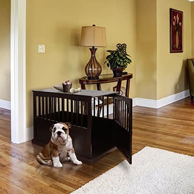 Casual Home Wooden Large Pet Crate, End Table, Espresso, 24 x 36.5 x 29.5 in - Image 2