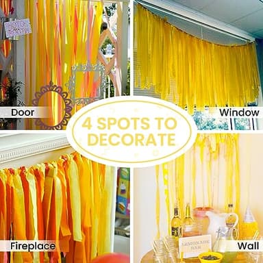 PartyWoo Yellow Crepe Paper Streamers 6pcs 492ft Pack of Yellow Crepe Paper Streamers for Easter Baby Shower Engagement Wedding Sunflower Graduation Bee Summer Luau Theme Birthday Party Decorations - Image 5